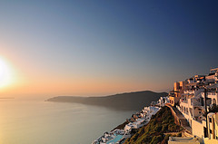 SCaldera view at sunset from Imerovigli, Santorini